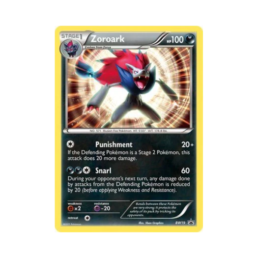 포켓몬 TCG 조로아크 점보 P 블랙 & 화이트 프로모카드 (영문판)