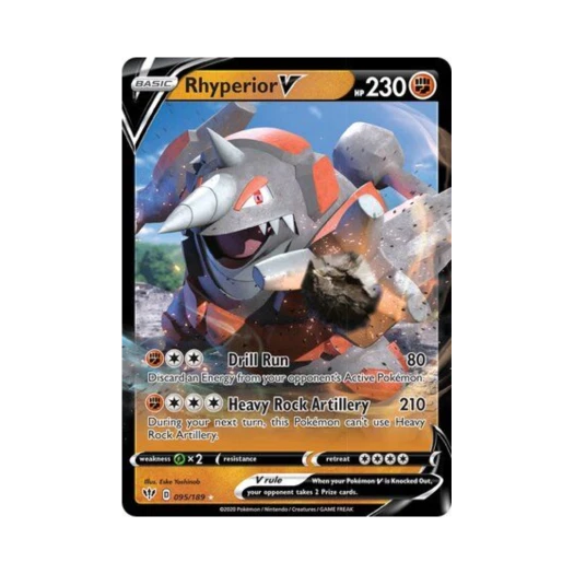 포켓몬 TCG 거대코뿌리 V HRV 다크니스 어블레이즈 (영문판)