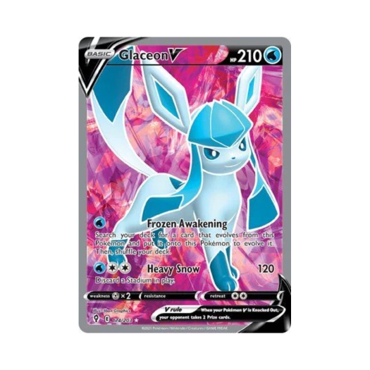 Pokemon TCG Glaceon V RU Evolving Skies (English Ver.)