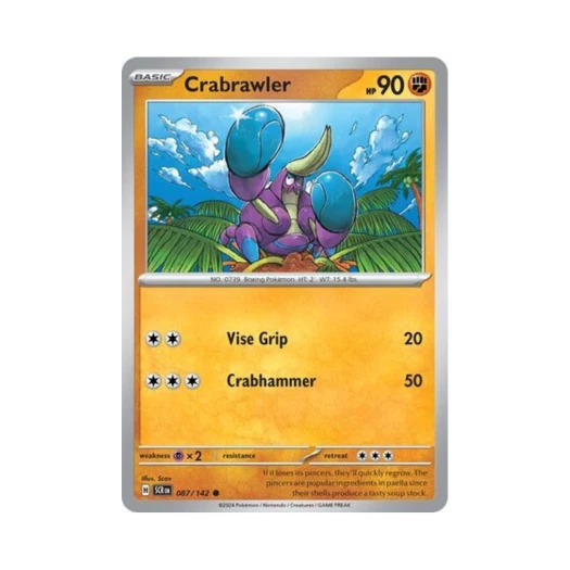 Pokemon TCG Crabrawler C Stellar Crown (English Ver.)