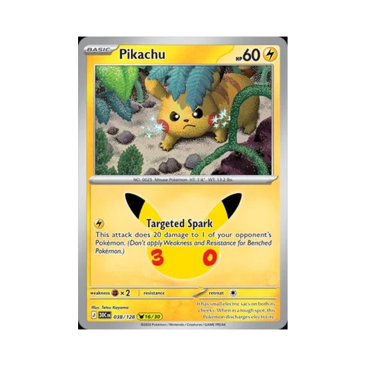 포켓몬 TCG 피카츄 16/30 30주년 기념 피카츄 컬렉션 (영문판)