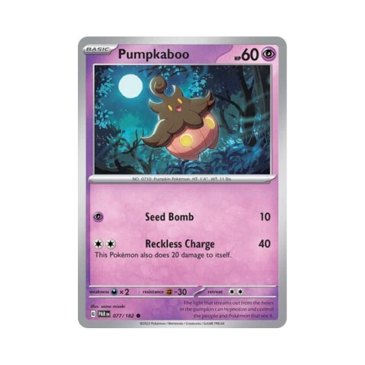 Pokemon TCG Pumpkaboo C Paradox Rift (English Ver.)