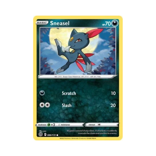 Pokemon TCG Sneasel C Brilliant Stars (English Ver.)