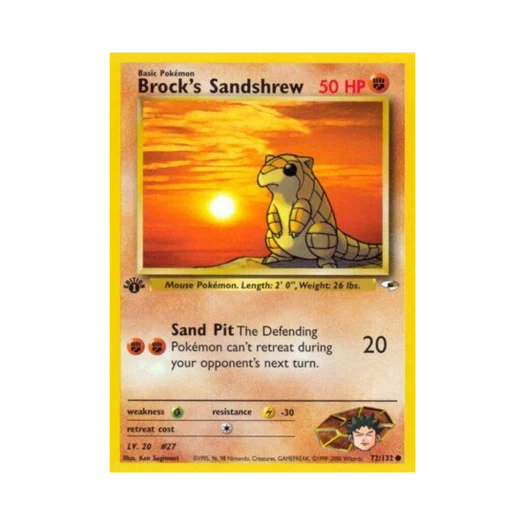 Pokemon TCG Brock's Sandshrew C Gym Heroes (English Ver.)