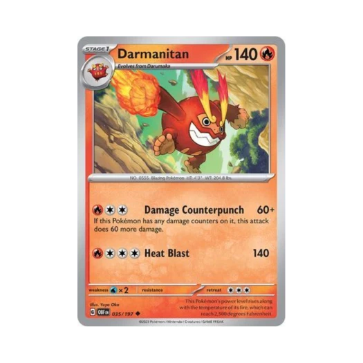 Pokemon TCG Darmanitan U Obsidian Flames (English Ver.)