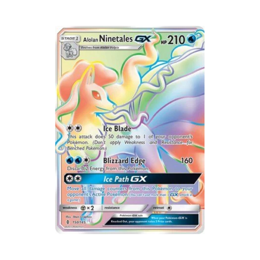 포켓몬 TCG 알로라 나인테일 GX RR 가디언스 라이징 (영문판)