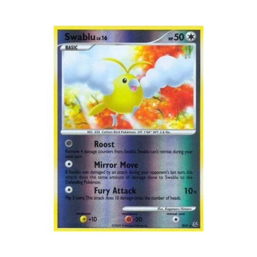 Pokemon TCG Swablu RH Platinum (English Ver.)