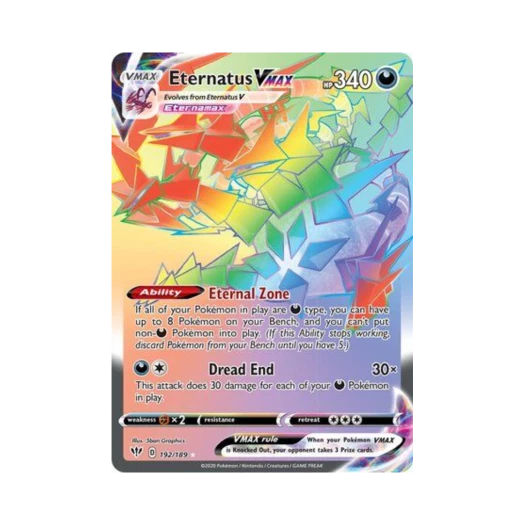 Pokemon TCG Eternatus VMAX RR Darkness Ablaze (English Ver.)