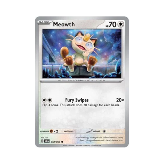 포켓몬 TCG 나옹 C 슈라우디드 페이블 (영문판) 카드 이미지