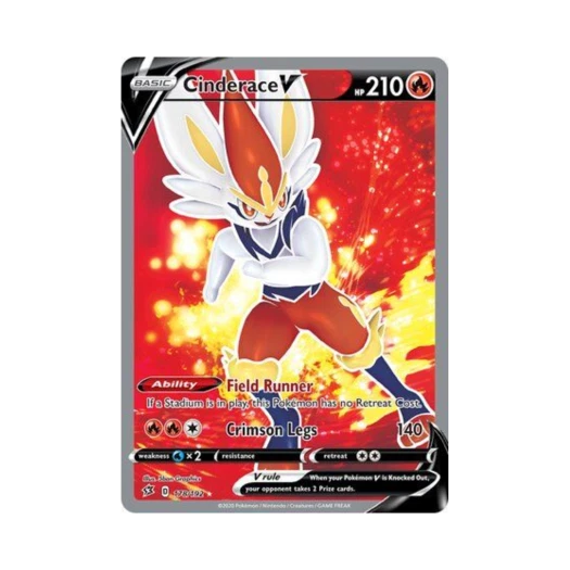 Pokemon TCG Cinderace V RU Rebel Clash (English Ver.)