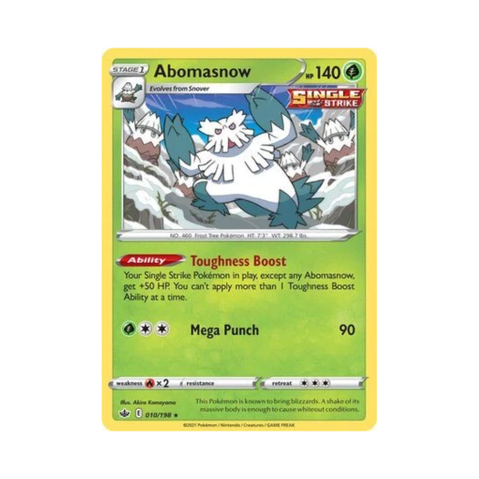 포켓몬 TCG 눈설왕 R 칠링 레인 (영문판)