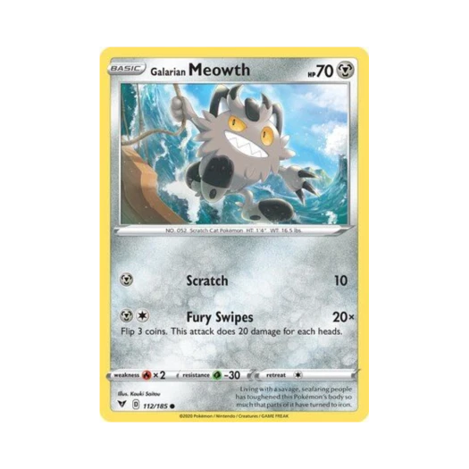 포켓몬 TCG 가라르 나옹 C 비비드 볼티지 (영문판)