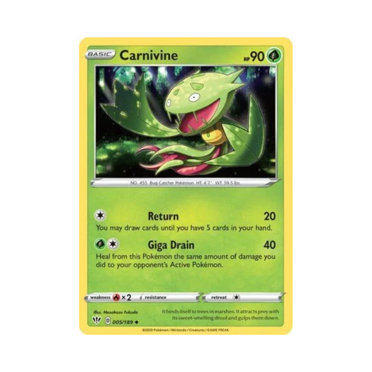 Pokemon TCG Carnivine U Darkness Ablaze (English Ver.)
