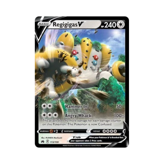 포켓몬 TCG 레지기가스 V R 크라운 제니스 (영문판)