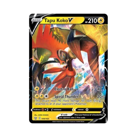 포켓몬 TCG 카푸꼬꼬꼭 V HRV 배틀 스타일즈 (영문판)