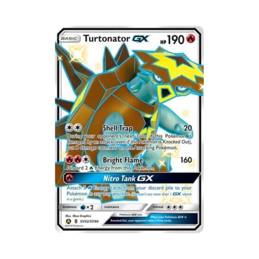 Pokemon TCG Turtonator GX RSG Hidden Fates (English Ver.)