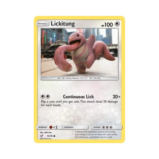 Pokemon TCG Lickitung C Detective Pikachu (English Ver.)