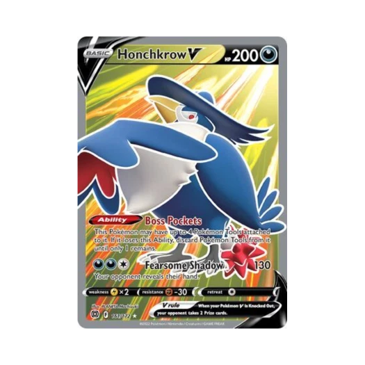 Pokemon TCG Honchkrow V RU Brilliant Stars (English Ver.)