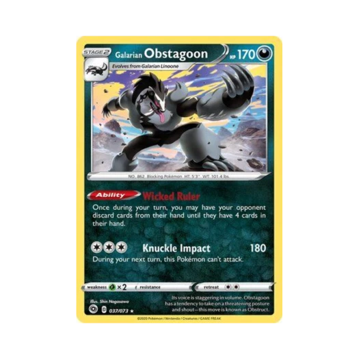Pokemon TCG Galarian Obstagoon RH Champion's Path (English Ver.)