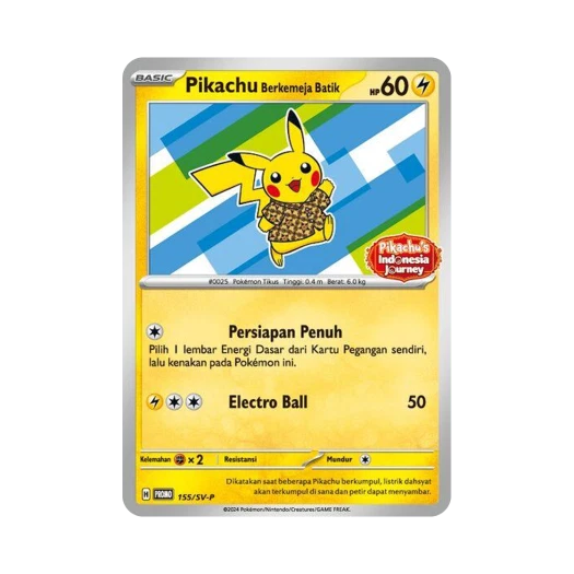 Pokemon TCG Batik Wearing Pikachu Staryu P Scarlet & Violet Promos (Indonesian Ver.)