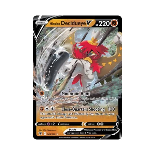 포켓몬 TCG 히스이 모크나이퍼 V HRV 아스트랄 레디안스 (영문판)