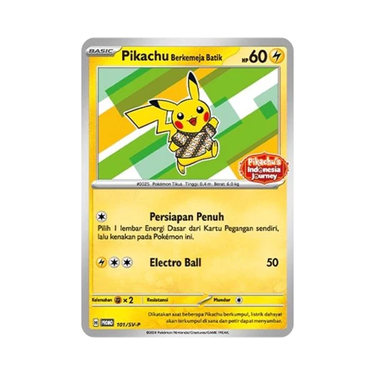 Pokemon TCG Batik Wearing Pikachu P Scarlet & Violet Promos (Indonesian Ver.)
