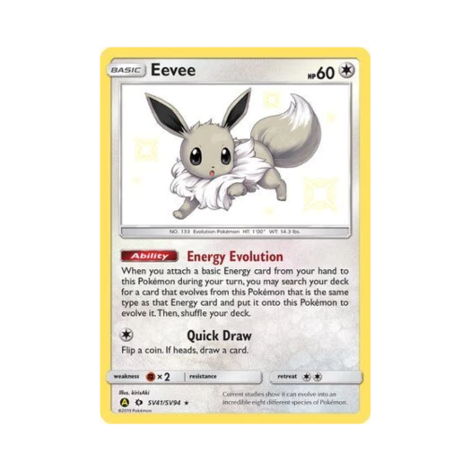 Pokemon TCG Eevee RS Hidden Fates (English Ver.)