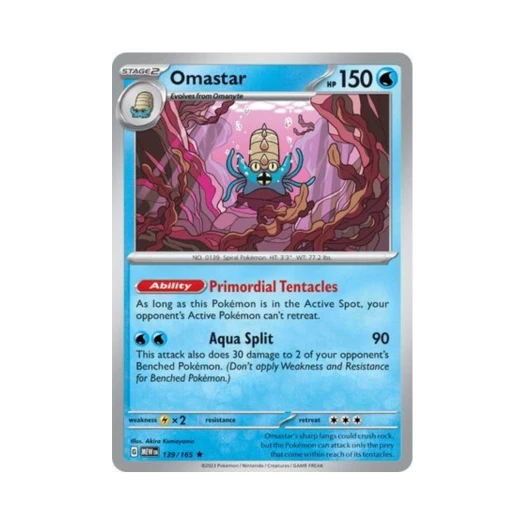 Pokemon TCG Omastar R Scarlet & Violet 151 (English Ver.)