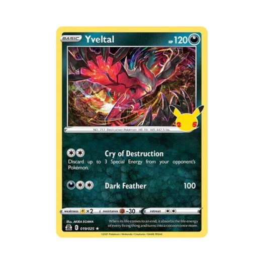 포켓몬 TCG 이벨타르 R 셀레브레이션즈 (영문판)