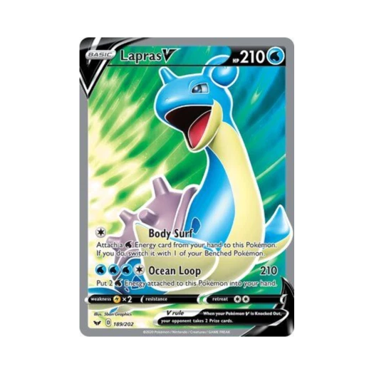 포켓몬 TCG 라프라스 V RU 소드 & 실드 (영문판)