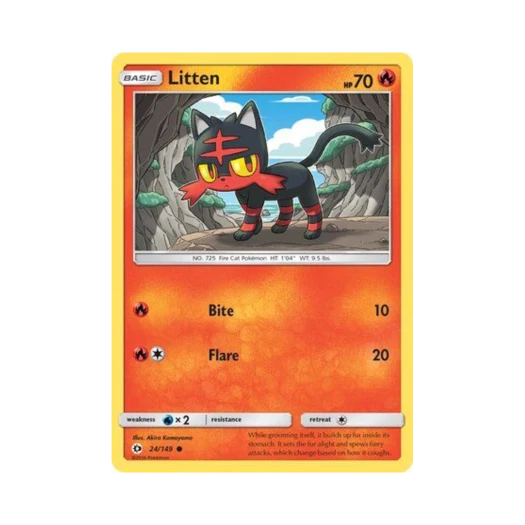 Pokemon TCG Litten C Sun & Moon (English Ver.)