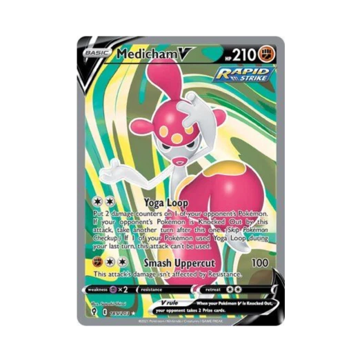 Pokemon TCG Medicham V RU Evolving Skies (English Ver.)