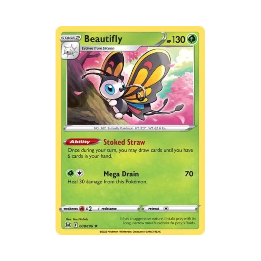 포켓몬 TCG 뷰티플라이 RH 로스트 오리진 (영문판)