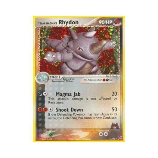 포켓몬 TCG 마그마단의 코뿌리 RH EX 마그마단 vs 아쿠아단 (영문판)