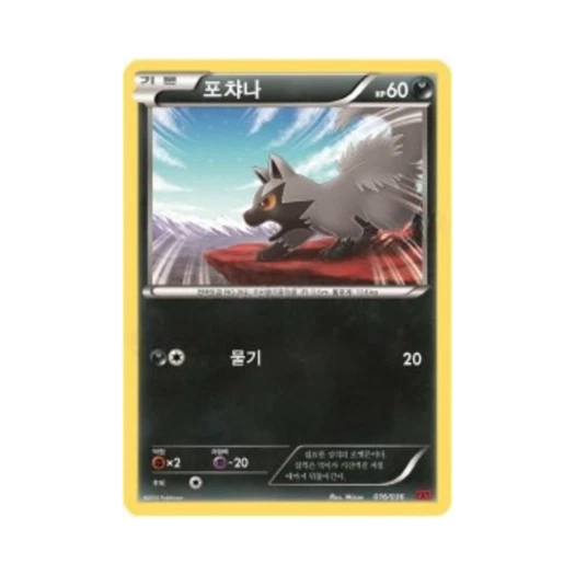 Pokemon TCG Poochyena XY First Set Fennekin Evolution (Korean Ver.)