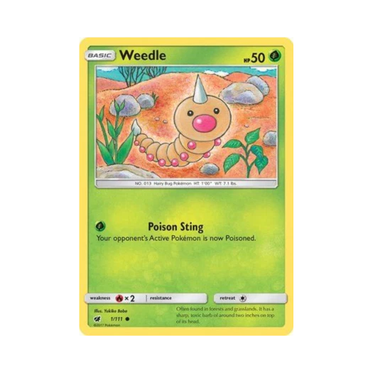 Pokemon TCG Weedle C Crimson Invasion (English Ver.)