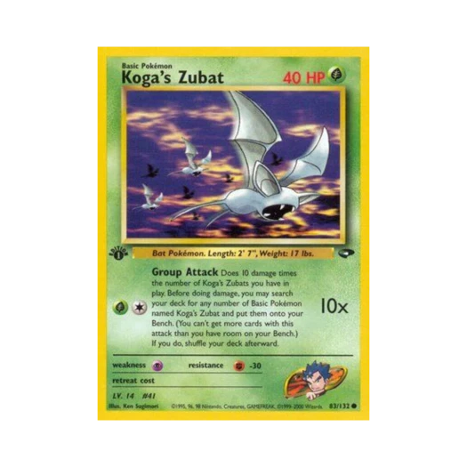 Pokemon TCG Koga's Zubat C Gym Challenge (English Ver.)