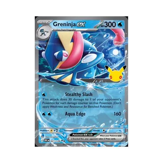 포켓몬 TCG 개굴닌자 ex RR 30주년 기념 (영문판)