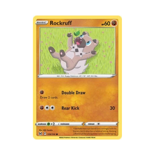 Pokemon TCG Rockruff C Lost Origin (English Ver.)