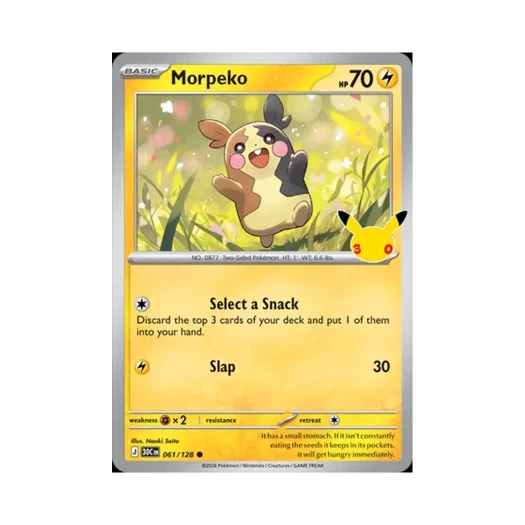 포켓몬 TCG 모르페코 C 30주년 기념 (영문판)