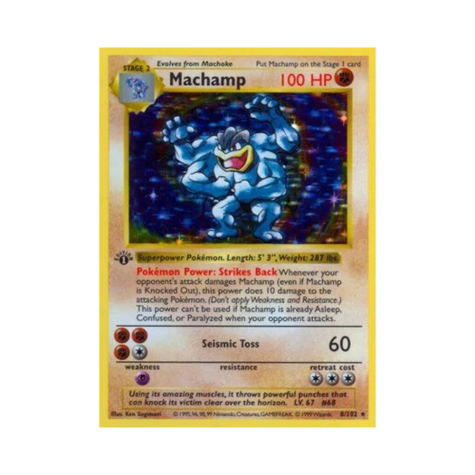 Pokemon TCG Machamp Base Set 1st Edition (English Ver.)
