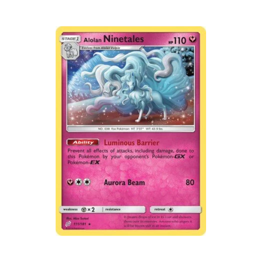 포켓몬 TCG 알로라 나인테일 RH 팀업 (영문판)