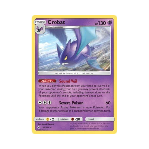 포켓몬 TCG 크로뱃 RH 언브로큰 본즈 (영문판)