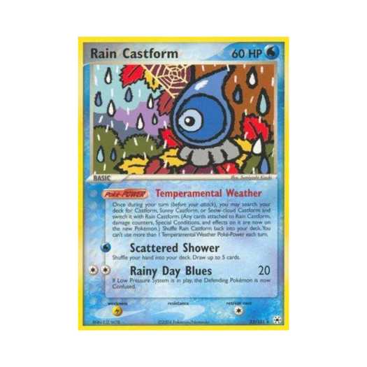 포켓몬 TCG 캐스퐁 빗방울의 모습 R EX 히든 레전드 (영문판)