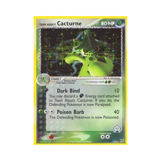 Pokemon TCG Team Aqua's Cacturne RH EX Team Magma vs Team Aqua (English Ver.)