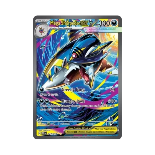 포켓몬 TCG 메가 샤크니아 ex SIR 판타스말 플레임즈 (영문판) 카드 이미지