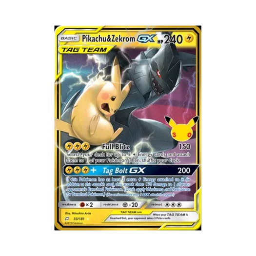 Pokemon TCG Pikachu & Zekrom GX RHG 30th Celebration Classic Collection (English Ver.)