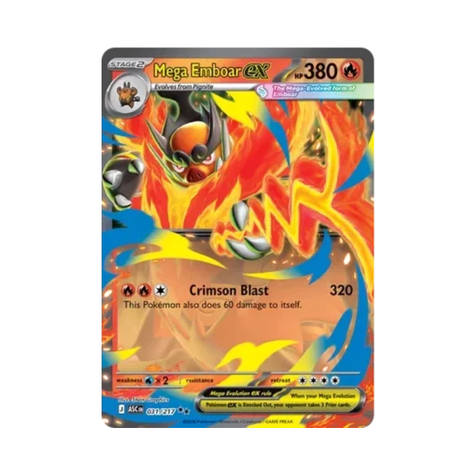 포켓몬 TCG 메가 염무왕 ex DR 메가 에볼루션 어센드 히어로즈 (영문판)