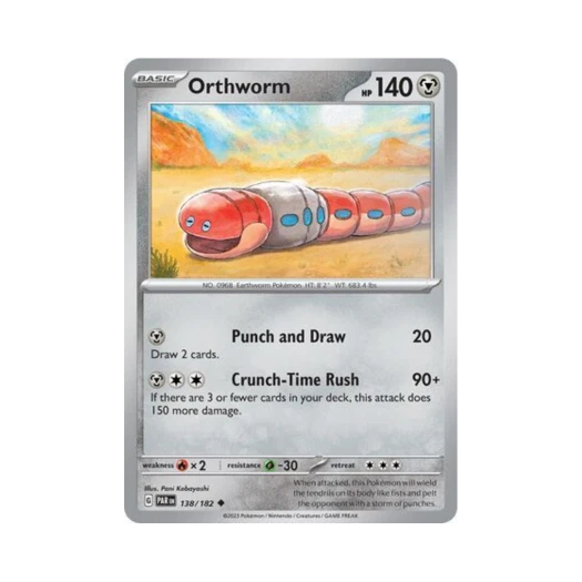 Pokemon TCG Orthworm U Paradox Rift (English Ver.)