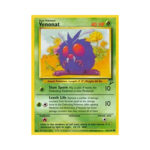 Pokemon TCG Venonat C Base Set 2 (English Ver.)